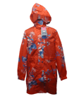 Joules 208712 GoLightly Red Floral Packaway Jacket Waterproof Mac Coat Women 8