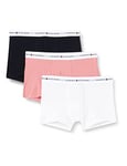 Tommy Hilfiger Men Boxer Short Trunks Underwear Pack of 3, Multicolor (Desert Sky/Flora Pink/White), XXL