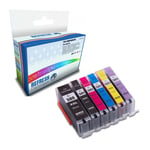 Refresh Cartridges 6 Pack Set PGI-580XXL/CLI-581XXL Ink Compatible With Canon