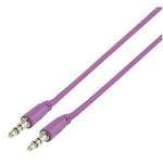 1m Purple 3.5mm Stereo Jack Plug Aux Cable for MP3 Player Car iPhone iPod etc