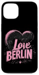 Coque pour iPhone 13 Coeur rose I Love Berlin