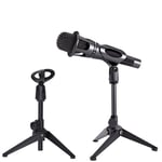 Tripod Desk Top Clip Holder Desk Adjustable Stand Microphone Triangular Stand