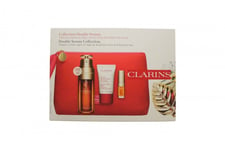 CLARINS DOUBLE SERUM GIFT SET 50ML DOUBLE SERUM + 15ML BEAUTY FLASH BALM + 2.8ML