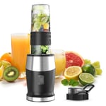 Blender Mixeur, 500W Blender Smoothie 24000 tours/min, Mini Mixeur Blender Portable avec sport bouteille portables de 570ml Sans BPA, 4 Lames en Inox pour Smoothie Milk-shake Fruits bébé Jus ou légume