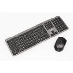 Ensemble Clavier Souris - BLUESTORK - Pack Easy Slim - Sans Fil - Gris Métal