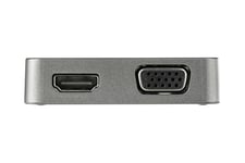 StarTech.com USB-C Multiport Adapter - USB 3.1 Gen 2 Type-C Mini Dock - USB-C to 4K HDMI or 1080p VGA Video - 10Gbps USB-A USB-C, GbE - Portable Travel Laptop Dock - Works w/Thunderbolt 3 (DKT31CHVL) - dockingstation - USB-C - VGA, HDMI - 1GbE - TAA-kompa