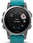 Garmin Watch Fenix 5S Silver Turquoise Band