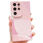 HZLFCZL Coque Samsung Galaxy S24 Ultra Mignon Aesthetic Art Peint Lens Protection de téléphone pour Les Cute Femmes Filles Coque Ultra Mince TPU Case for Samsung S24 Ultra for Women Girl-Rose