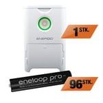 Kontorpakke Eneroid lader for AAA batterier 2-i-1 lader - Inkl. 96 eneloop Pro batterier