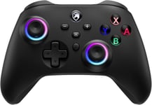 2024 Upgrade Manette Switch Led,Manette Switch Sans Fil Pro Controller Avec Rgb/Hall Trigger/Bouton Macro/Turbo/Vibration Manette Pc Bluetooth Avec Switch/Oled/Lite/Pc