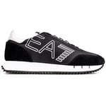 EA7 Mens Emporio Armani Vintage Sports Shoes in Black Leather (archived) - Size UK 7