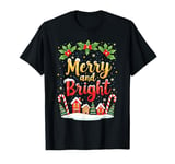 Merry and Bright Christmas Lights Family Christmas T-Shirt