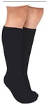 Jefferies Socks Big Girls' Seamless Cotton Knee High (Pack of 6) - black - S