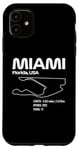 Coque pour iPhone 11 Circuit de course à Miami Formula Racing Circuits Sport