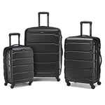 Samsonite Omni PC Hardside Lot de 3 pièces 20 24 28 toupie Omni PC (Spinner 20/24/28), Blanc, Checked-Large 28-inch, Omni PC Valise Rigide Extensible avec roulettes pivotantes