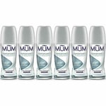 6 x Mum Unperfumed Deodorant Roll On Anti-Perspirant, 48h Protect, Alcohol Free