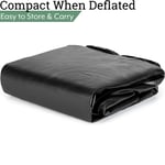 Single Air Bed Inflatable Airbed Flocked Camping Guest Mattress Comfort Quest