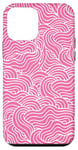 Coque pour iPhone 12 mini Motif simple rose dessiné à la main sans couture