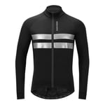 Hommes De VTT équitation Polaire Polaire Chaud Et Froid Hauts Chauds Automne Et Hiver à Manches Longues Maillot De Cyclisme Veste Hauts Maillot De Cyclisme (Black,XL)