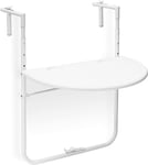 Table De Balcon Pliante Pliable 3 Niveaux Réglable Blanc Helloshop26 13_0002691_3/2