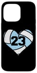 iPhone 14 Pro Max Volleyball Number 23 Jersey Funny Volleyball Heart Game Day Case