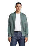 G-STAR RAW Men's Bomber Sweat Jacket, Green (grey moss D22326-B782-4752), M