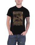 Led Zeppelin Men's Faded Falling T-Shirt Black L Black