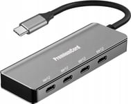 Hub Usb Premiumcord Premiumcord Hub Usb-C Na 4X Usb 3.2 Typ-C, 5G Superspeed, Aluminum