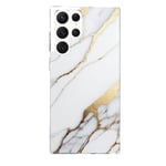 Coque pour Galaxy S23 ULTRA marbre blanc