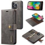 DG.MING 2-in-1 Magnet Wallet iPhone 16 Pro Max Brown