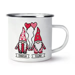 Personalised Gonk Gnome His & Hers Valentines Enamel Mug Cup Girlfriend Wife