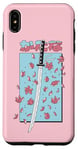 Coque pour iPhone XS Max Katana Samurai Rose Fleur de Cerisier Sakura Japon Pastel Anime