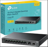 TP-Link 10-Port Gigabit Desktop Switch with 8-Port PoE+ Metal Case (LS1210GP)