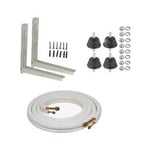 Kit d'installation pour climatiseur mono-split, 3 m, cuivre 1/4'' + 3/8'', support 40x40 cm