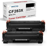 Cf283X 83X Cartouche De Toner Compatible Pour Hp Cf283A Cf283X 83A 83X Pour Laserjet Pro M201Dw M201N Mfp M125A M125Rnw M125Nw M127Fn M127Fp M127Fs M127Fw M225Dn M225Dw (Noir, 2-Pa[DYJ072636]