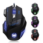 7 Bouton USB optique filaire 5500 DPI Gaming LED PRO Souris pour Gamer Pro mo400