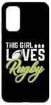 Coque pour Galaxy S20 Cette fille aime les sports de rugby Quanco Sports Athlète