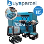 Makita 18v DLX2336SF3 Twin Kit DHP453 Hammer Drill + DTD156 Impact Driver 3x3ah