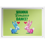 Viva Piñata Wanna Romance Dance Rabbit Art Print Giclee Art Print - A2 - White Frame