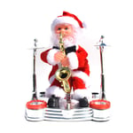 Jul Elektrisk Vintage Saxofon Dansande Musik Jultomte