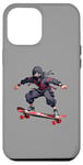 Coque pour iPhone 15 Pro Max Skateboard Ninja Cool Skateboard Simple Skater Fun Fan