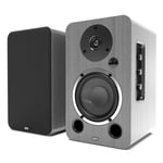 Bookshelf Speaker with Bluetooth, HDMI, Optical, RCA - AZATOM Equinox 2 M4 Grey