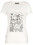 Icebreaker Tech Lite SS Scoop Nature Women dam-T-shirt Vit M - Fri frakt