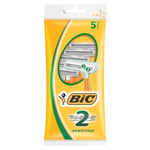 Bic 2 Sensitive Disposable Razor Twin Blade Fixed Head Men's Razors Softer Shave