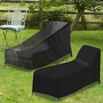 Housse De Chaise Solaire, 200 X 75 X 40/70 Cm Housse Transat Jardin Coupe-Vent,Anti-Poussière Housse De Protection Bain De Soleil Respirant Tissu De Durable Pour Chaise Longue, Chaise Longue