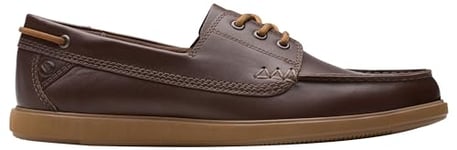 Clarks Men's Bratton Boat, Dark Brown Lea, 10 UK