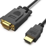 Câble Hdmi Vers Vga 3M, Unidirectionnel Hdmi (Source) Vers Vga (Moniteur) Mâle Vers Mâle, Compatible Pour Hdmi Ordinateur, Ordinateur Portable, Vga Moniteur, Projecteur, Roku, Xbox Et Plus