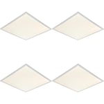 4 PACK Anti-Glare Ceiling Panel Light - 40W Cool White LED - White Paint