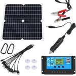 25W Panneau Solaire Portable Monocristallin pour Générateurs Solaires Powerstation Camping-Car