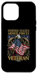 Coque pour iPhone 14 Plus Motif patriotique militaire vétéran des forces armées américaines